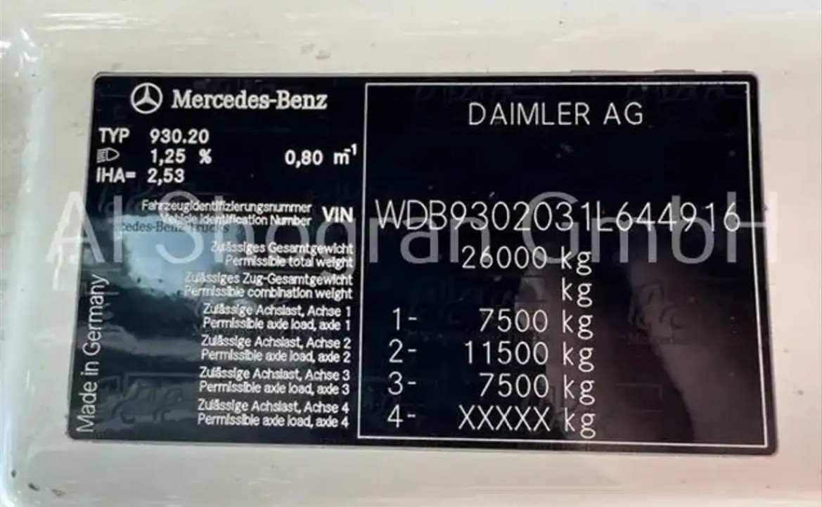 Mercedes-Benz Actros 2541 6X2 Meiller PK 20.65 Abroll/Lenk/Liftachse