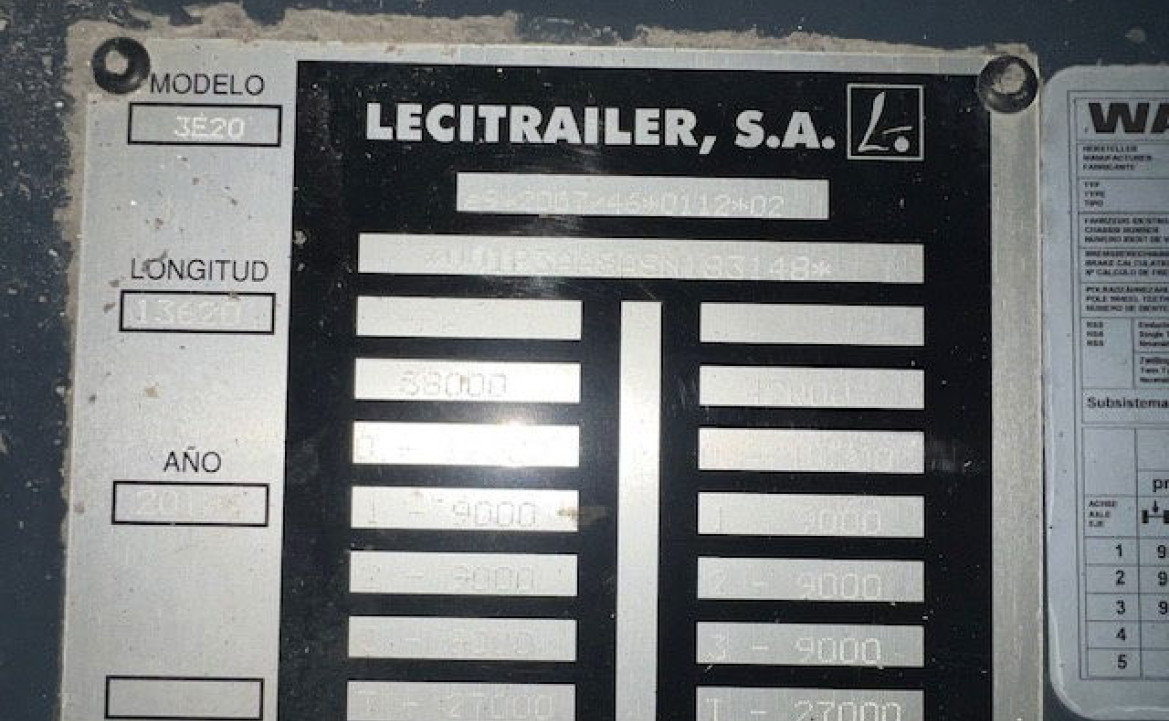Lecitrailer Edscha / 3 x Achsen SAF